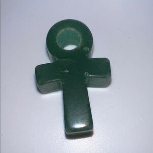 Green Ankh Pendant Charm